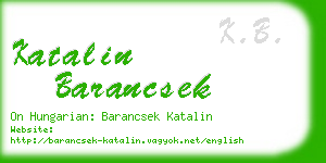 katalin barancsek business card